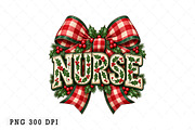Christmas Nurse PNG, a Seasonal Illustration by Watercolor design (Thumbnail 1 of 3)