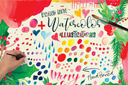 Font & Watercolor Bundle 92% OFF, a Font by Creativeqube Design (Thumbnail 3 of 28)