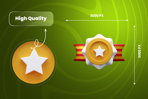 Medal & Notification 3d Illustration