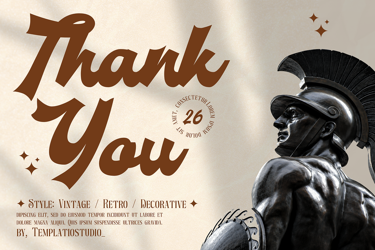 Vintage Fortuin Brush Script Font, a Handwritten Font by Templatiostudio (Photo 12 of 12)