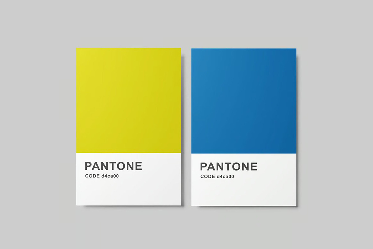 Pantone Card Color Mockup, an Advertising Mockup by Se٧enStudio (Photo 1 of 5)