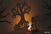 Halloween Shadow Candle Holders, a Decorative Illustration by svgocean (Thumbnail 3 of 14)