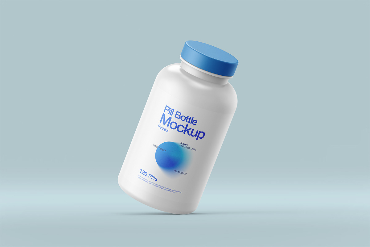 Pill Bottle and Box Packaging Mockup, a Packaging Mockup by Ram Studio LLC (Photo 9 of 13)