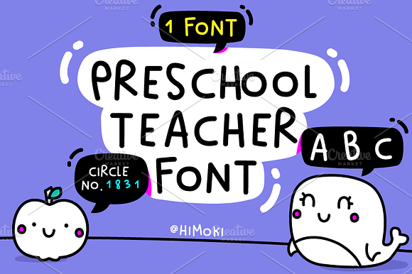 Circle.Preschool.Teacher.kids.font preview 5