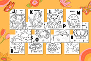 ALPHABET Coloring Book, an Education Illustration by ChristinaDesigns (Thumbnail 5 of 6)