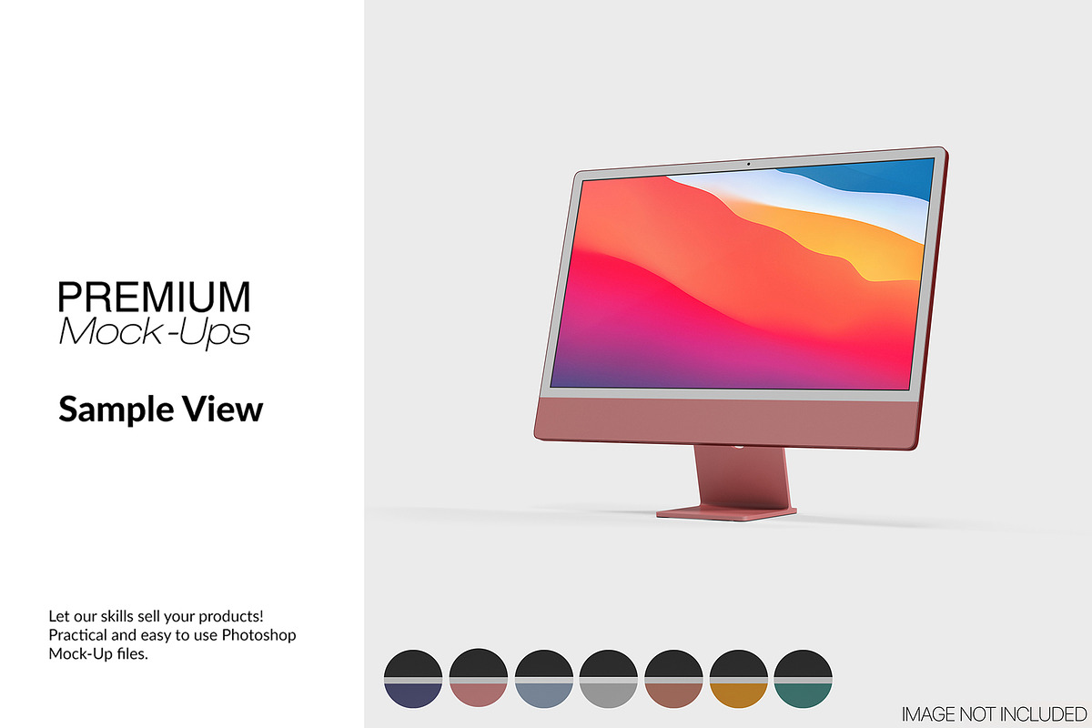 Apple iMac 24” M1 Mockups, a Device Mockup by mock-ups (Photo 5 of 13)
