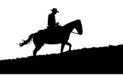 Cowboy Horse Rider SVG Bundle, a Graphic by Creativeshirt (Thumbnail 8 of 13)