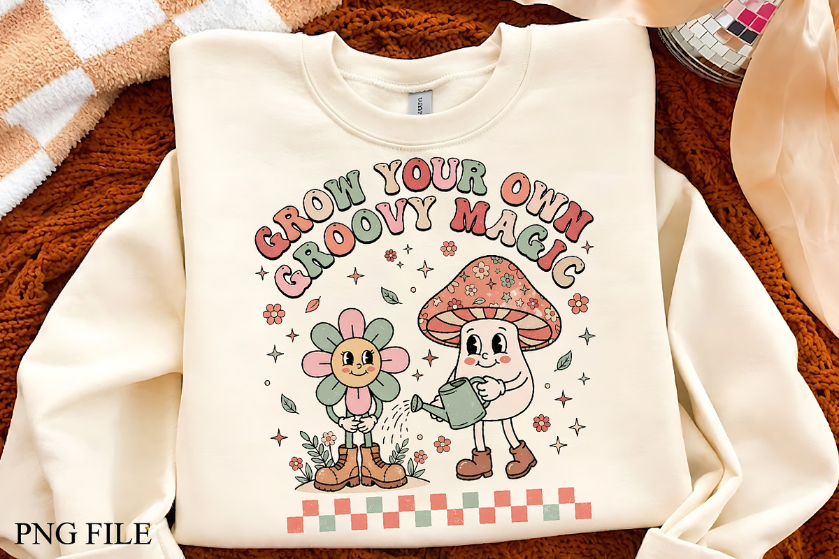 Grow Your Own Groovy Magic Mushroom, a Seasonal Illustration by CrexoraLab (Photo 1 of 4)