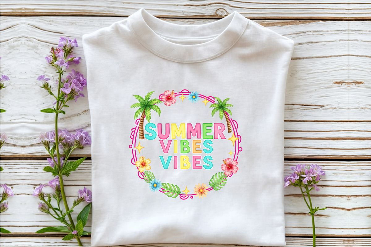 Summer Vibes PNG Colorful Summer Png, an Illustration by DreamArtGraphic (Photo 4 of 4)