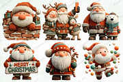 Christmas Santa Clipart Bundle, an Illustration by Creative Art (Thumbnail 4 of 10)