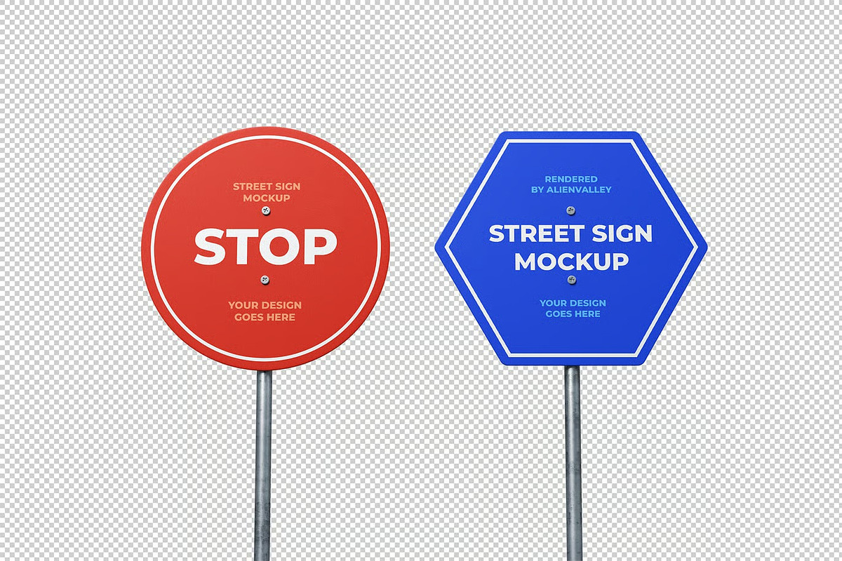 Street Sign Mockup, an Advertising Mockup by zpackcreative (Photo 2 of 4)