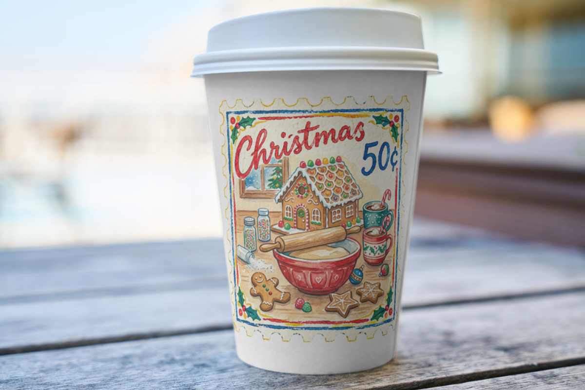 Christmas Postage Stamps PNG, a Seasonal Illustration by Markicha Art (Photo 5 of 6)