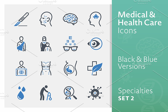 Medical Specialties Icons Set 2