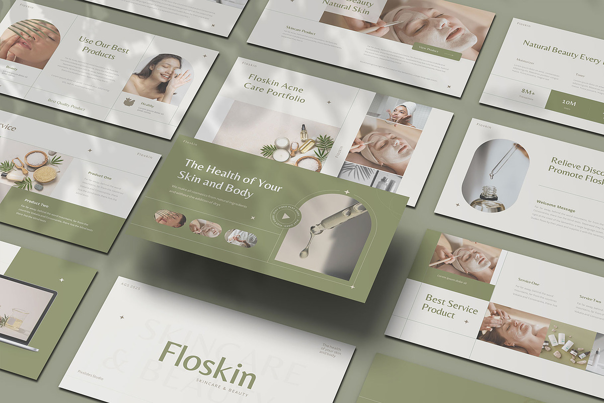 Skincare and Beauty PowerPoint, a Presentation Template by Pixslides (Photo 1 of 15)