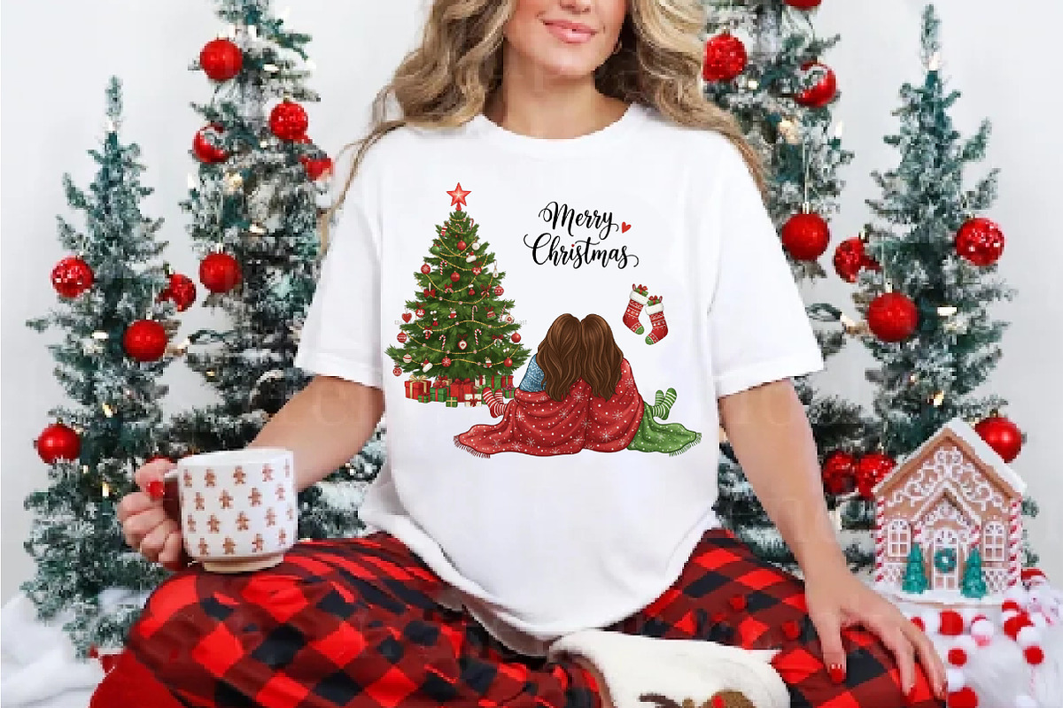 Merry Christmas Best Friends PNG, an Illustration by DreamArtGraphic (Photo 5 of 5)