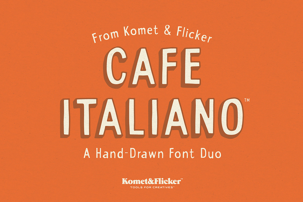 Cafe Italiano - A Hand-Drawn Duo, a Sans Serif Font by Komet & Flicker (Photo 1 of 15)