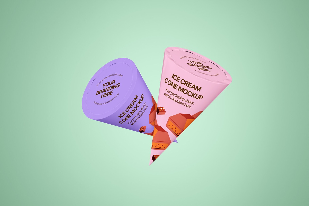 Ice Cream Cone Mockup PSD, a Cups & Container Mockup by Akrinity Digital (Photo 2 of 4)