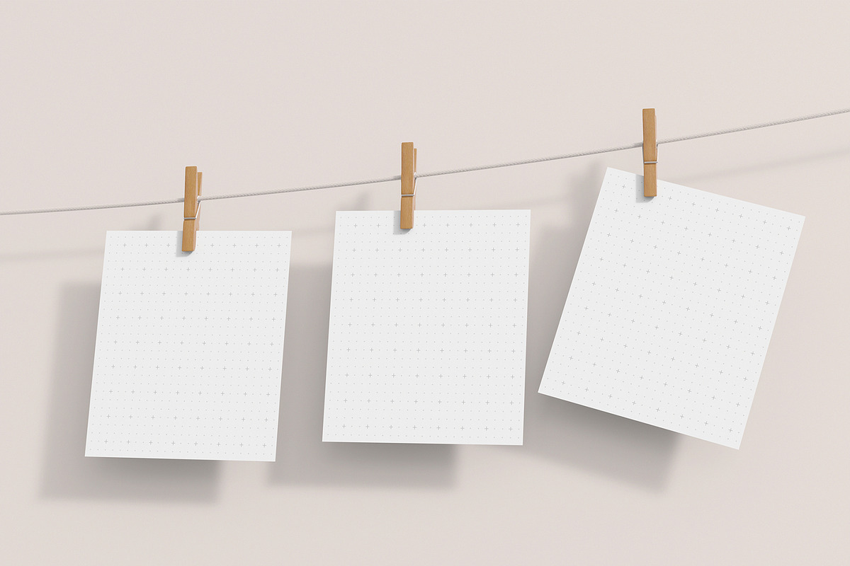 Polaroid Photo Mockup on Rope, a Product Mockup by graphypix (Photo 4 of 4)