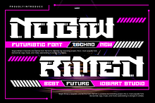Nogiw Rimen - Futuristic Font