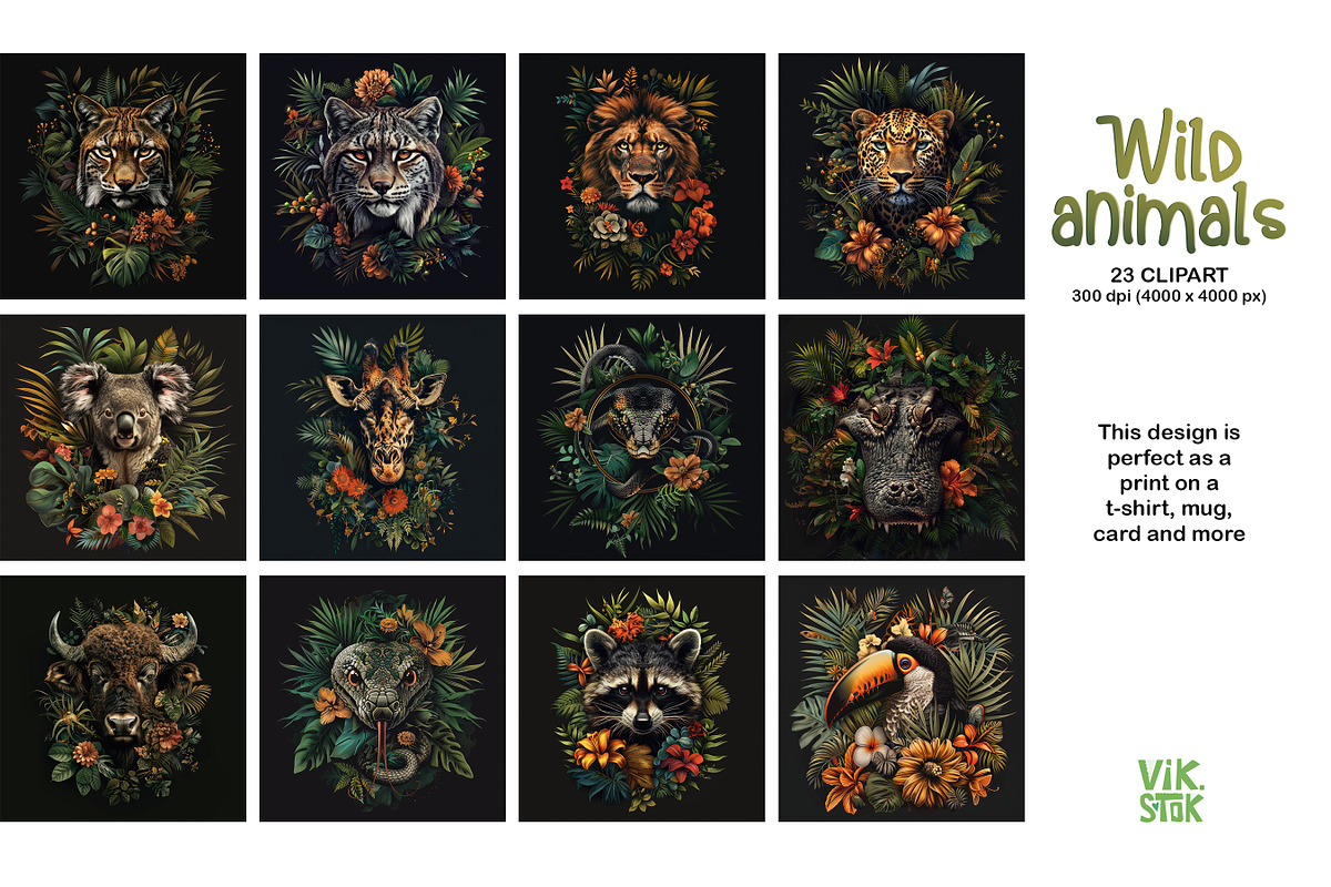 Wild Jungle Animal Clipart, an Animal Illustration by vik.stock (Photo 5 of 7)
