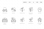 Gardening and Farming icons, an Outline Icon by Vineta Rendon (Thumbnail 6 of 7)