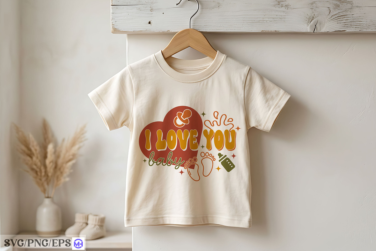 I Love You Baby SVG PNG T Shirt, a Seasonal Illustration by mh_arif (Photo 4 of 4)