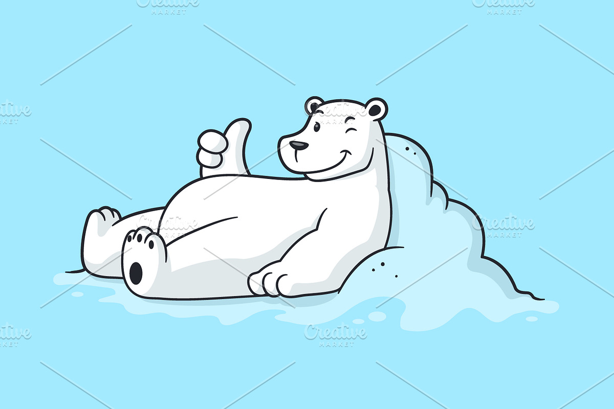 Cool Polar Bear, an Animal Illustration by Vector Kitchen by Zoljo