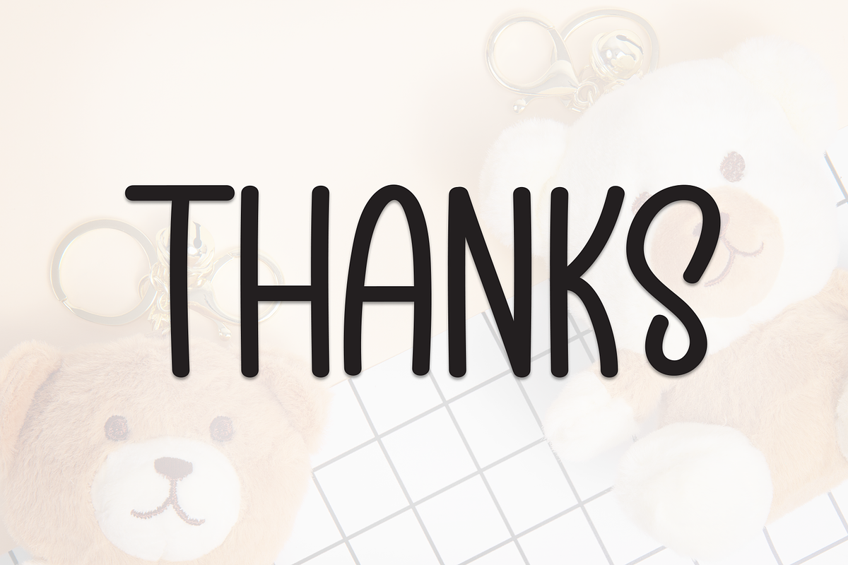 Teddy Bear | Script Font, a Script Font by Scratchones (Photo 8 of 8)