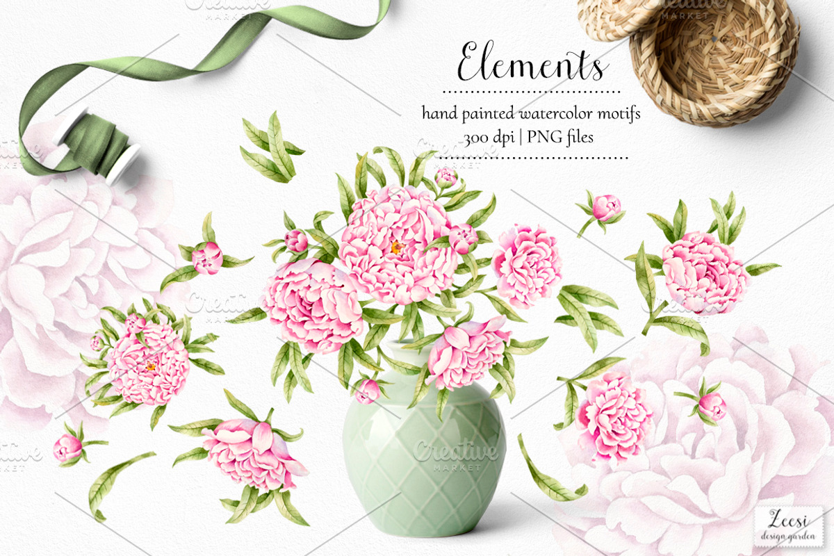 Peony Bloom Pattern & Motifs, a Pattern Graphic by Zeesi Design Garden (Photo 10 of 11)