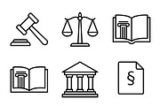 40 Corporate Legal Icon Set, an Outline Icon by adenpinkstore (Thumbnail 3 of 10)