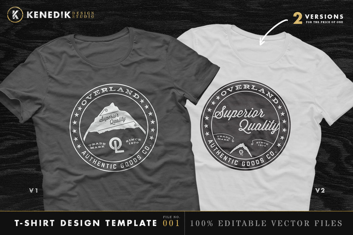 T-Shirt Design Template - 001, an Object Graphic by KENEDIK DESIGN STUDIO (Photo 2 of 7)