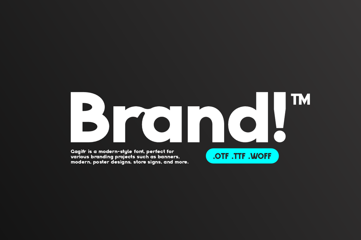 Gagifr - Bold Display Sans Font, a Sans Serif Font by Iqsiart Studio (Photo 3 of 15)