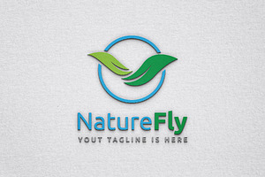 Circle Leaves Wings Flying Logo, a Branding & Logo Template by jongcreative