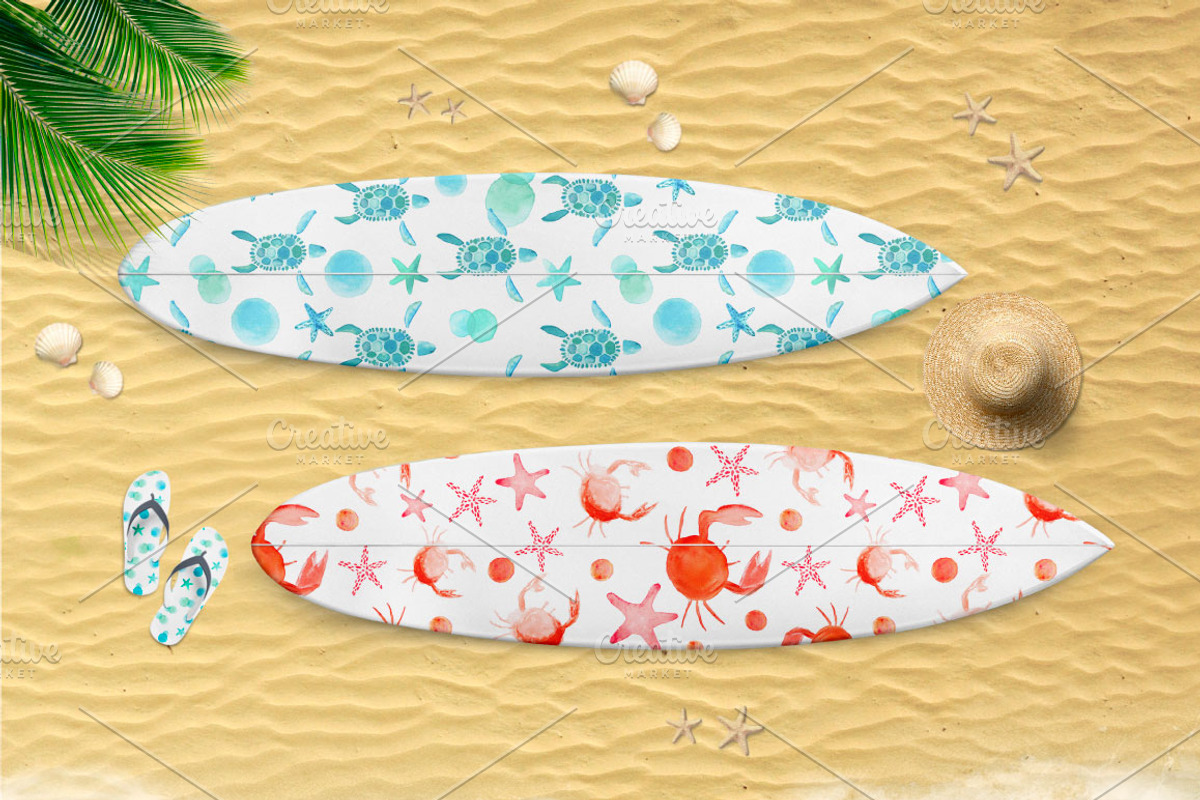 Seaweed watercolor collection, a Pattern Graphic by Katya_lu (Photo 5 of 10)