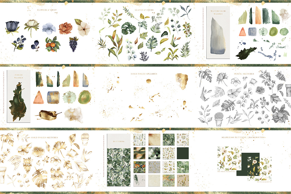 The Amazing Watercolor Bundle, an Object Illustration by Creativeqube Design (Photo 71 of 75)