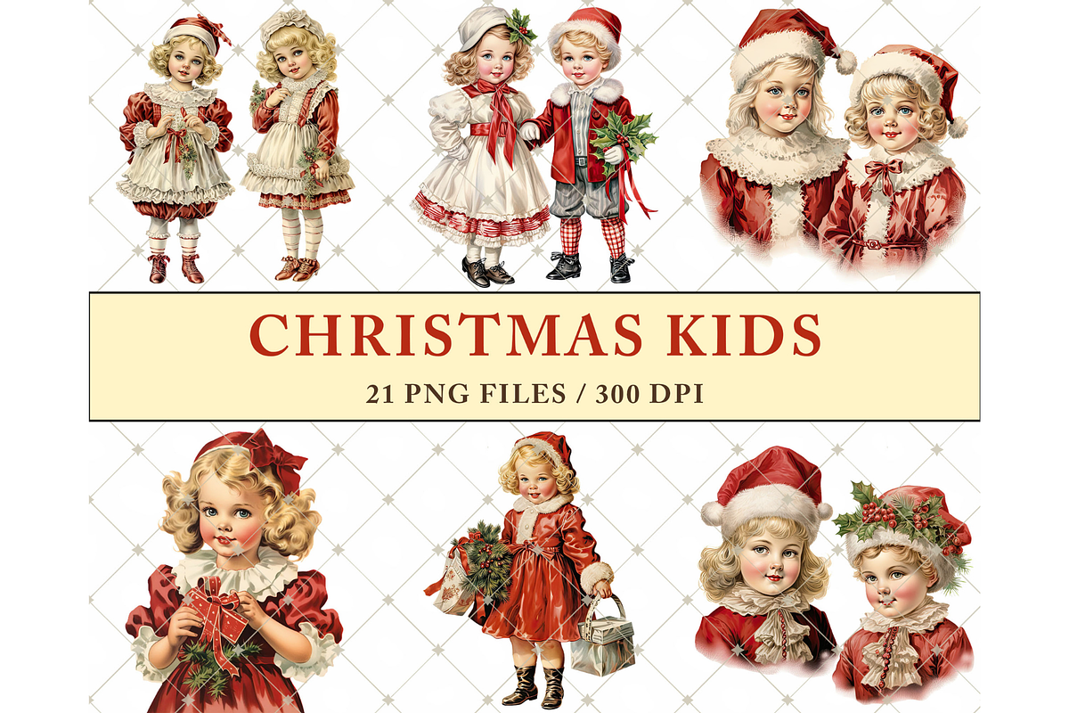 Christmas Kids Clipart PNG, a Seasonal Illustration by Memories By Lea (Photo 4 of 8)