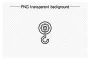 Winch Crane Hook Line Icons, an Outline Icon by Designfour (Thumbnail 4 of 7)
