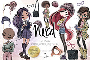 Nerd School Girls PNG Avatar Creator, a Person Illustration by KaramfilaS (Thumbnail 1 of 12)