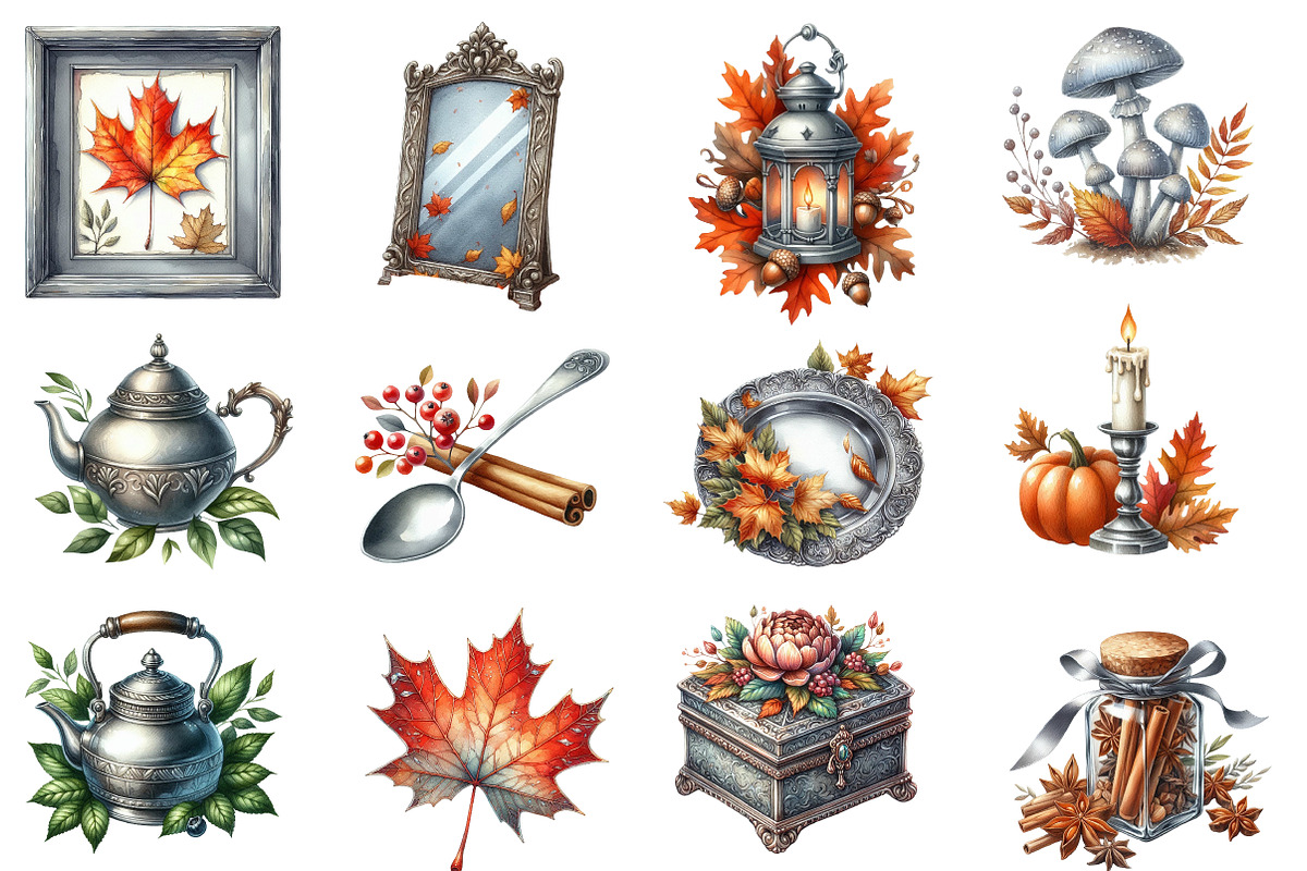 Silver Vintage Aesthetic Autumn, an Illustration by Designworld (Photo 3 of 6)