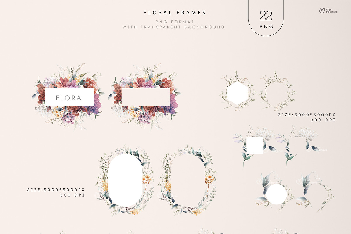 CARAMEL - watercolor flowers, an Illustration by ollalya (Photo 9 of 15)