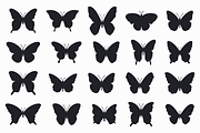 Butterfly Silhouette Vector Bundle, an Animal Illustration by Kusumaillustration (Thumbnail 6 of 13)