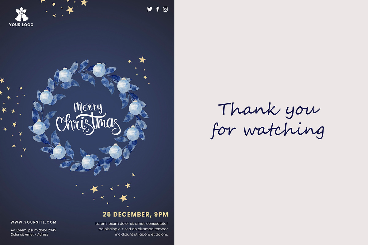 Christmas in Blue, an Illustration by YuliTeh_art (Photo 11 of 11)