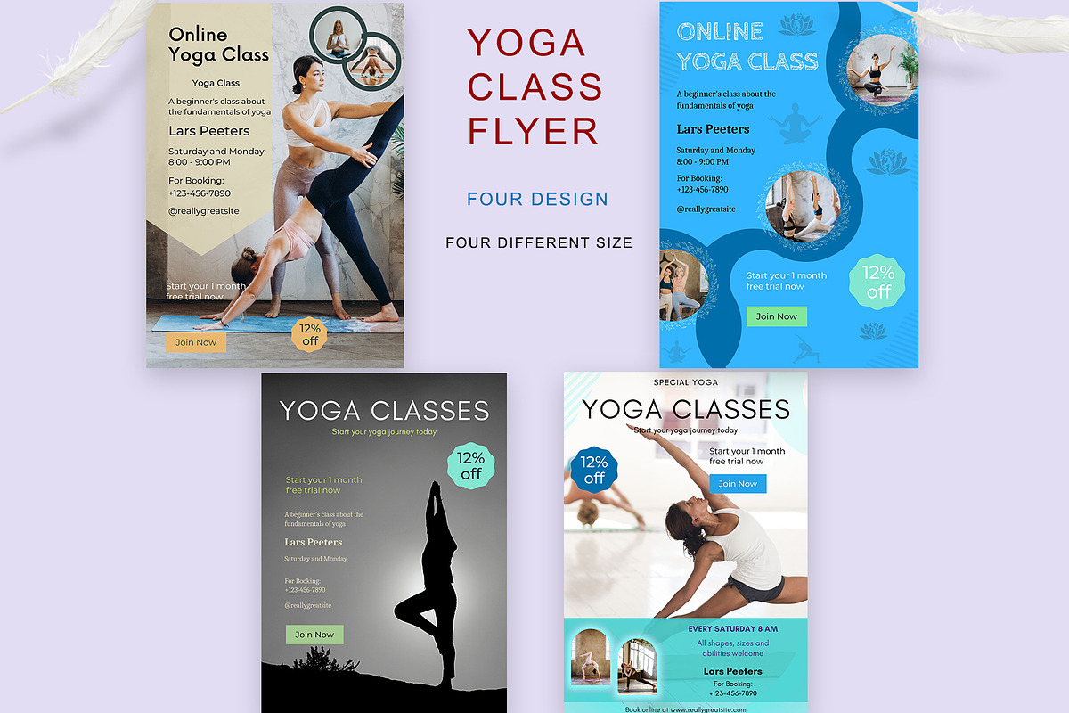 Yoga Class Flyer Template, a Flyer Template by ROJI CREATOR (Photo 1 of 4)
