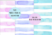 Watercolour Stripes Background Set, a Pattern Graphic by MaraquelaStudio (Thumbnail 2 of 4)