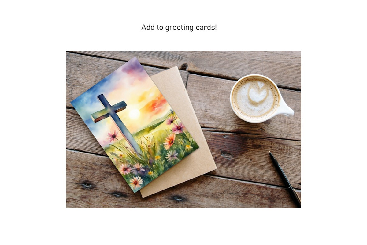 Watercolor Easter Cross, Set 2, a Decorative Illustration by Kat's Artful Creations (Photo 7 of 9)