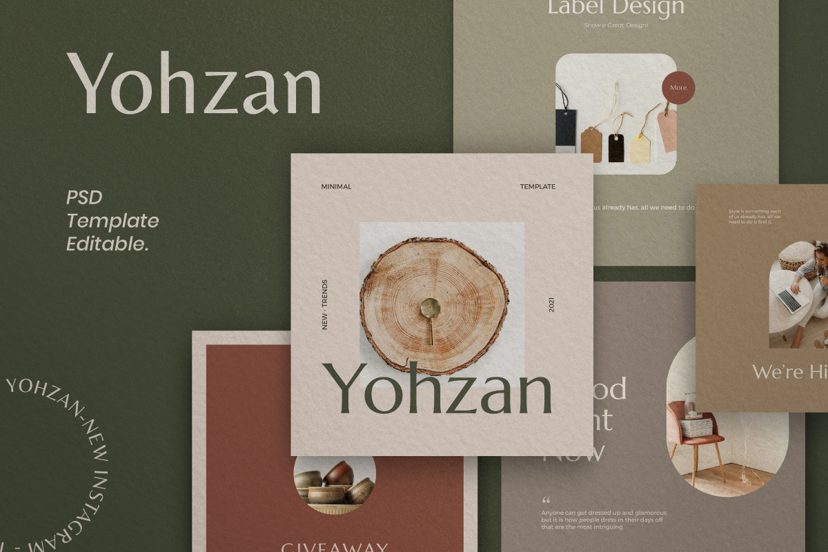 Yohzan Instagram Post & Story Brand, a Social Media Template by Dirtytemp Studio (Photo 3 of 10)