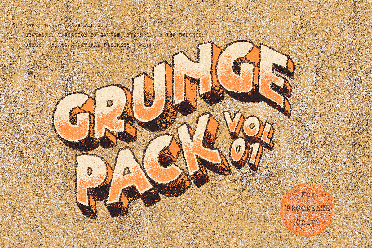 SALE - Grunge Pack Vol 01, a Brush Add-On by Ghostpixel (Photo 1 of 8)