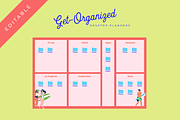 New EDITABLE Desktop Planners, a Stationery Template by Verte Studio (Thumbnail 1 of 4)