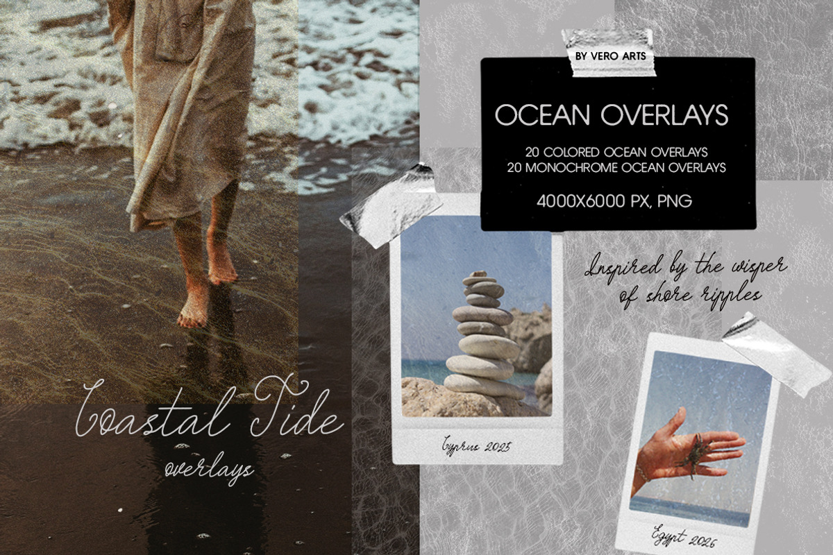 Ocean Coastal Texture Overlays, a Texture Graphic by Vero Arts (Photo 1 of 10)