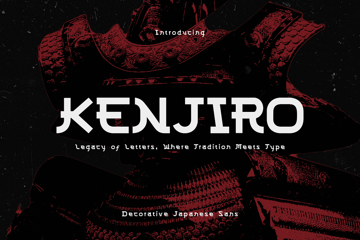 CF Kenjiro - Japanese Decorative, a Sans Serif Font by Indotype Foundry (Photo 1 of 10)